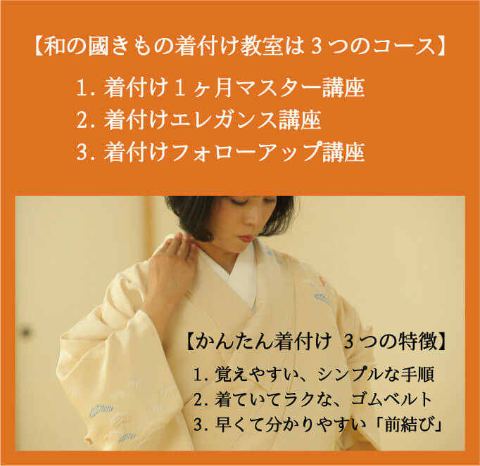 和の國着付け教室 １日or２日コース 熊本市着付け教室 創業104年 きものサロン和の國 熊本ホテルキャッスル横
